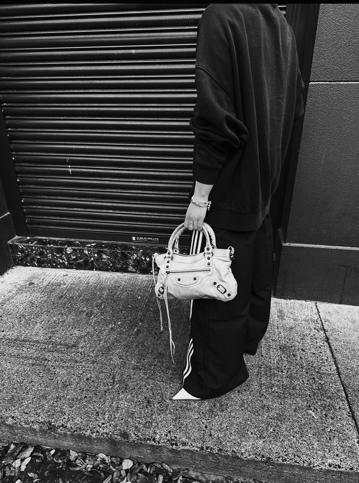 vintage WHITE balenciaga city bag