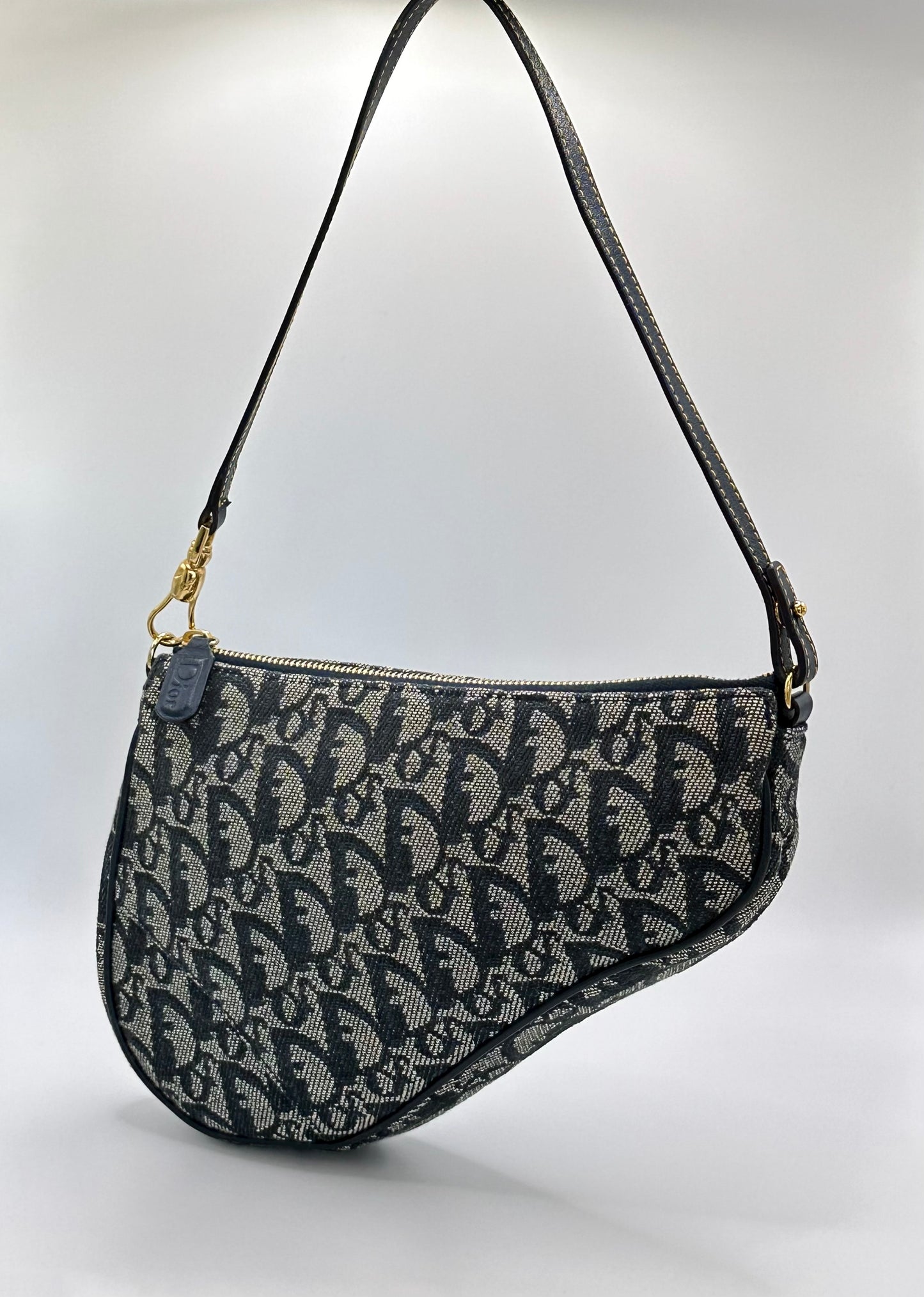Navy Dior Saddle Bag