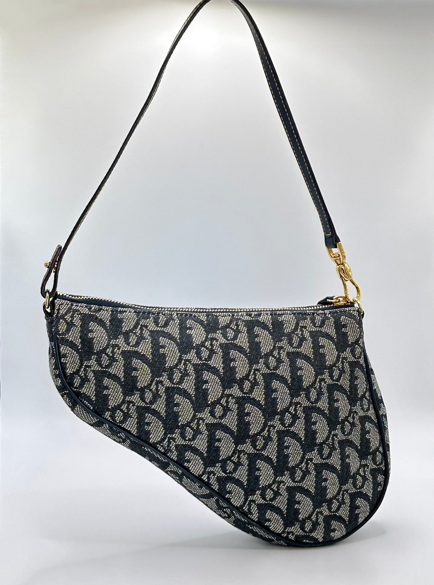 Navy Dior Saddle Bag