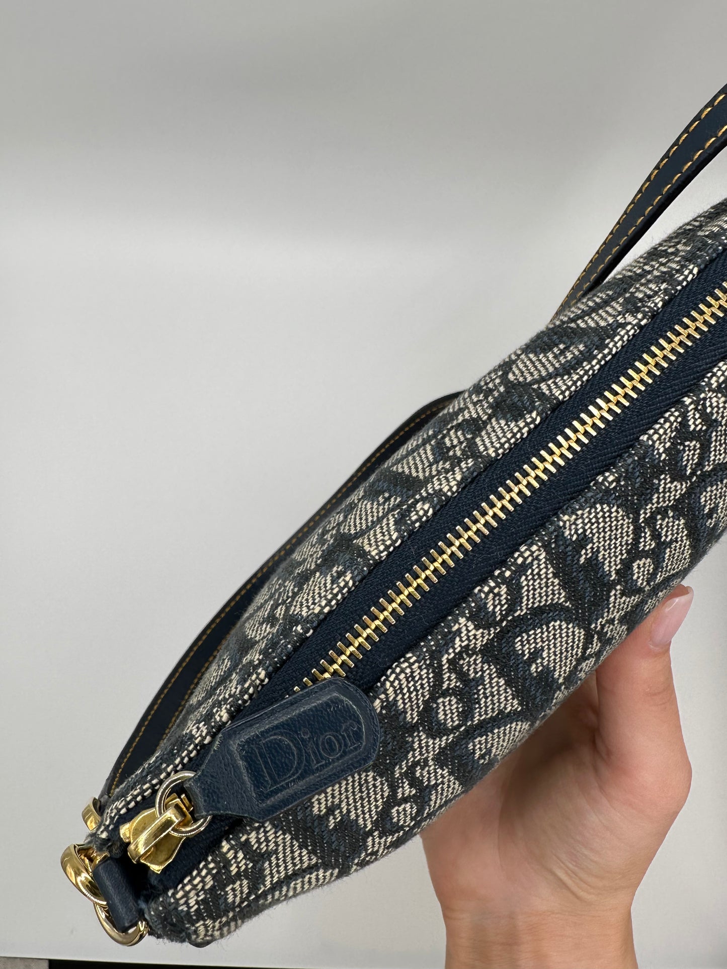 Navy Dior Saddle Bag