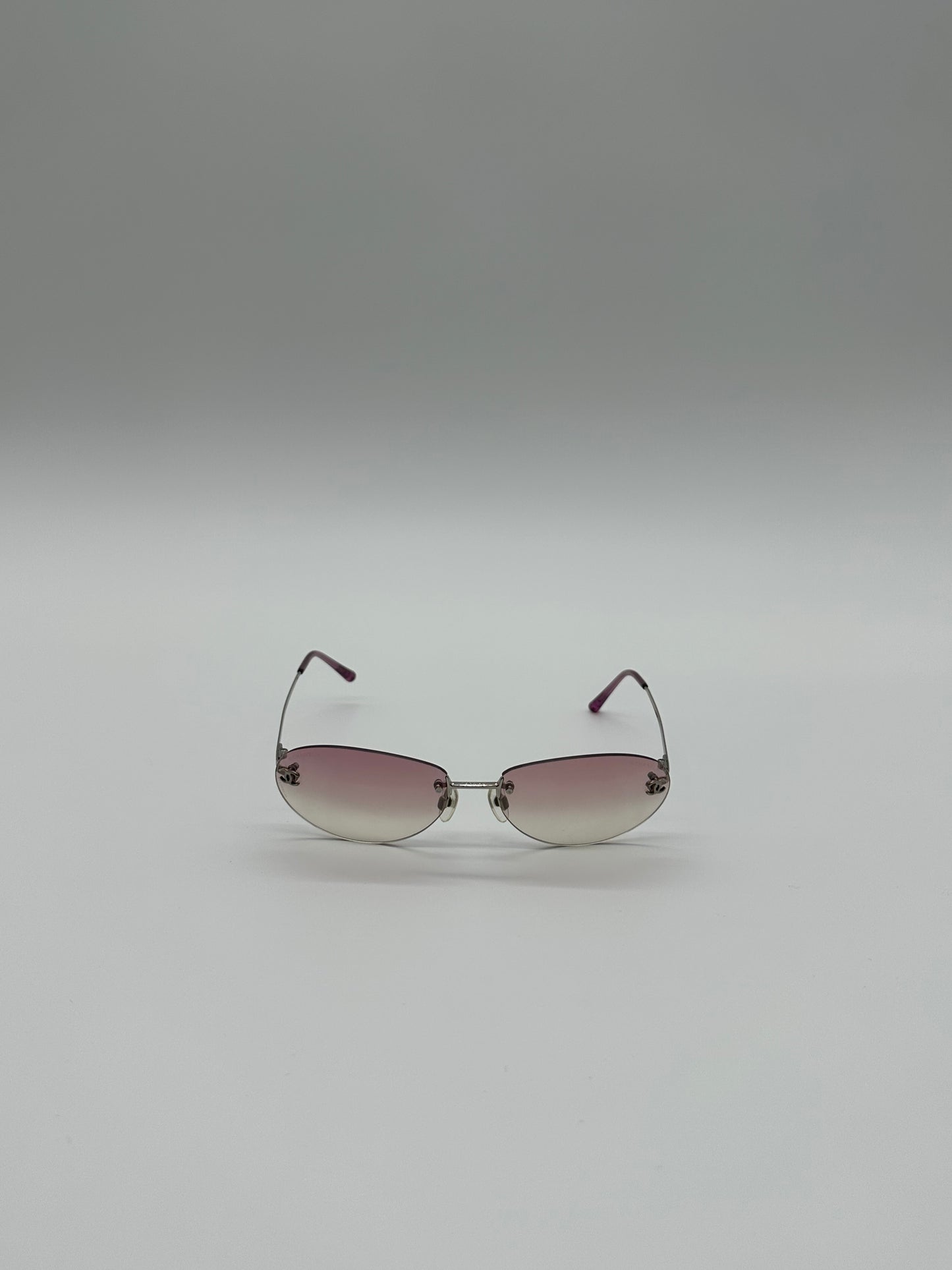 Vintage Pink Oval Chanel Sunglasses