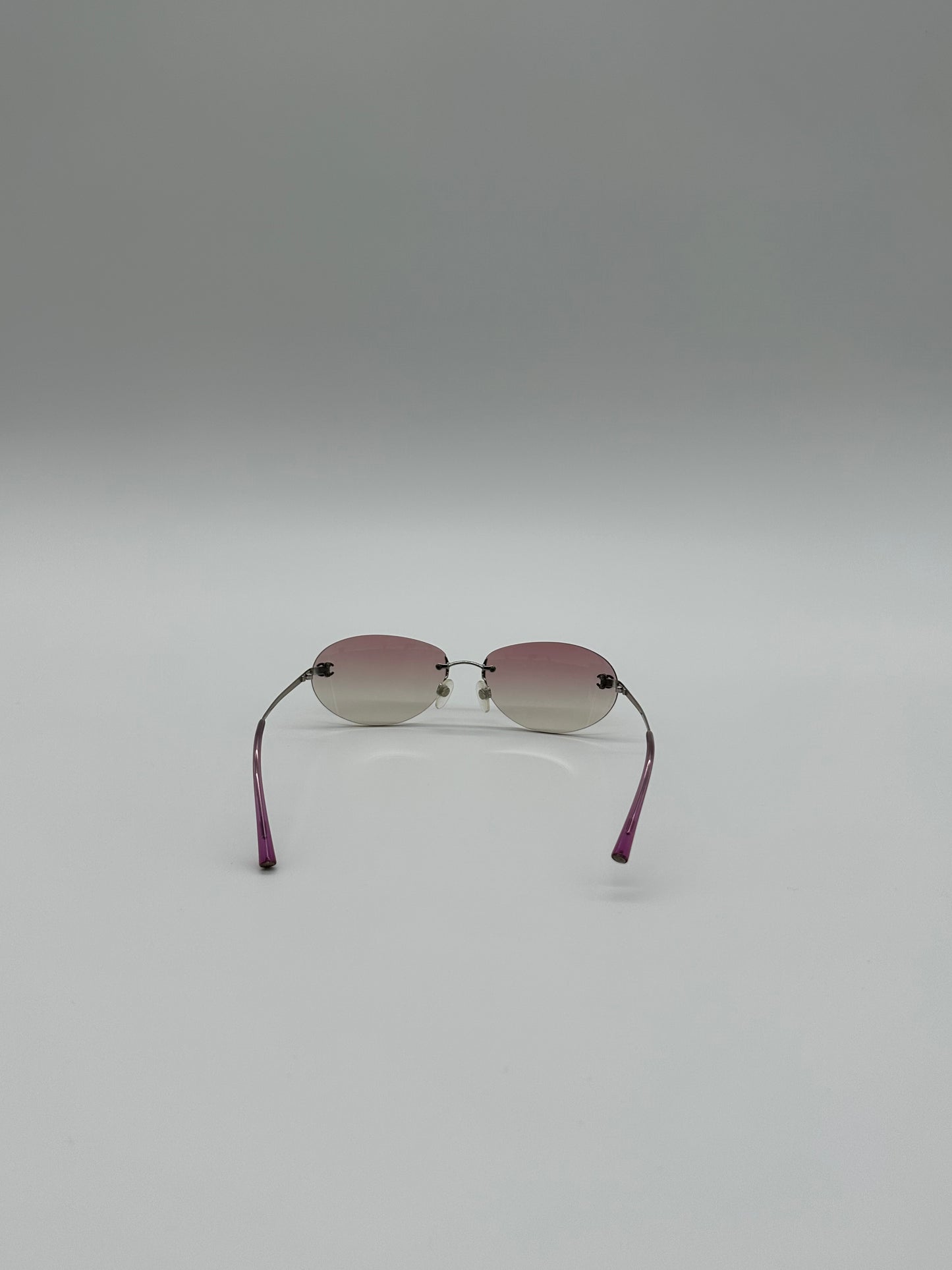 Vintage Pink Oval Chanel Sunglasses