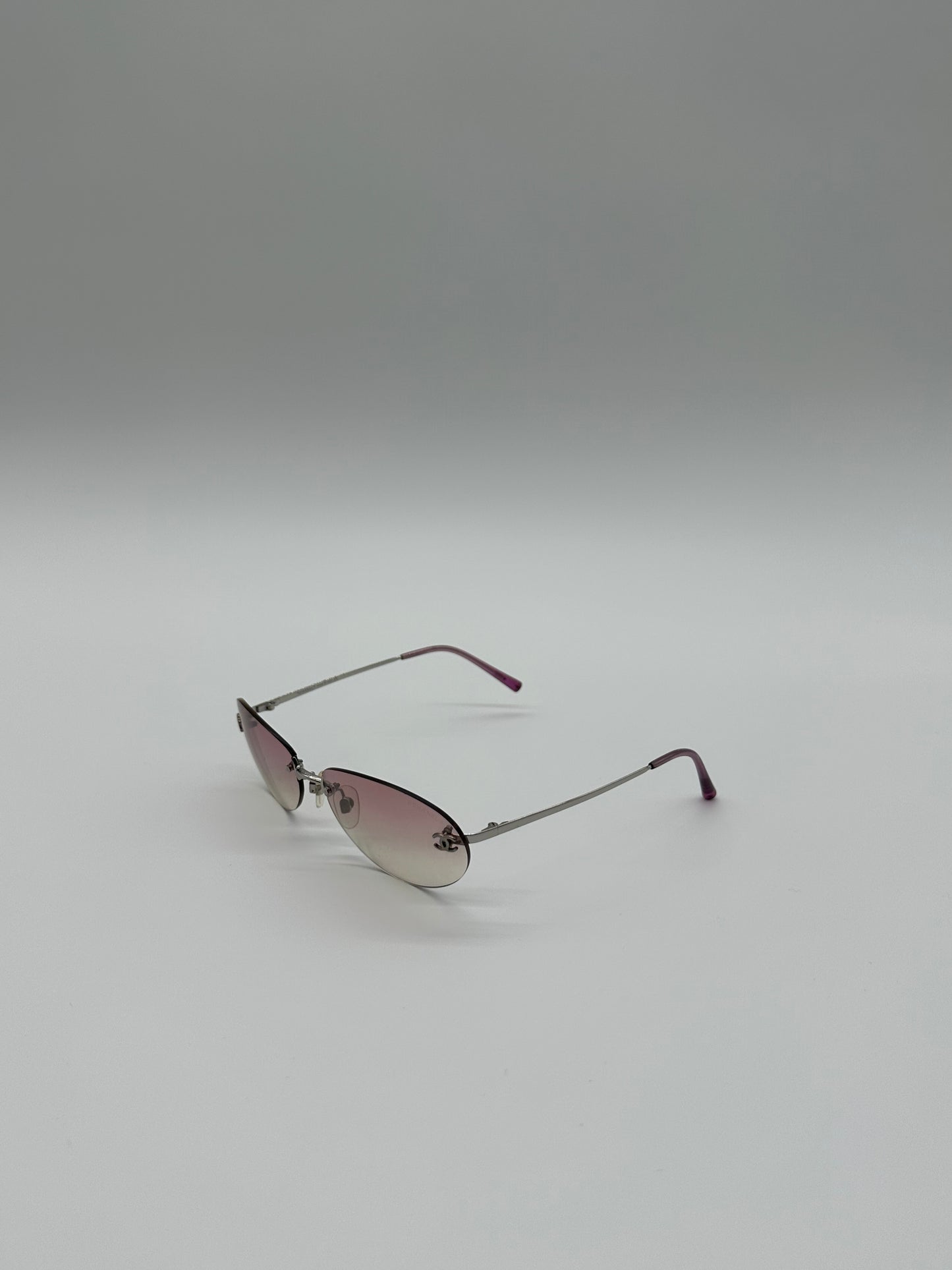 Vintage Pink Oval Chanel Sunglasses