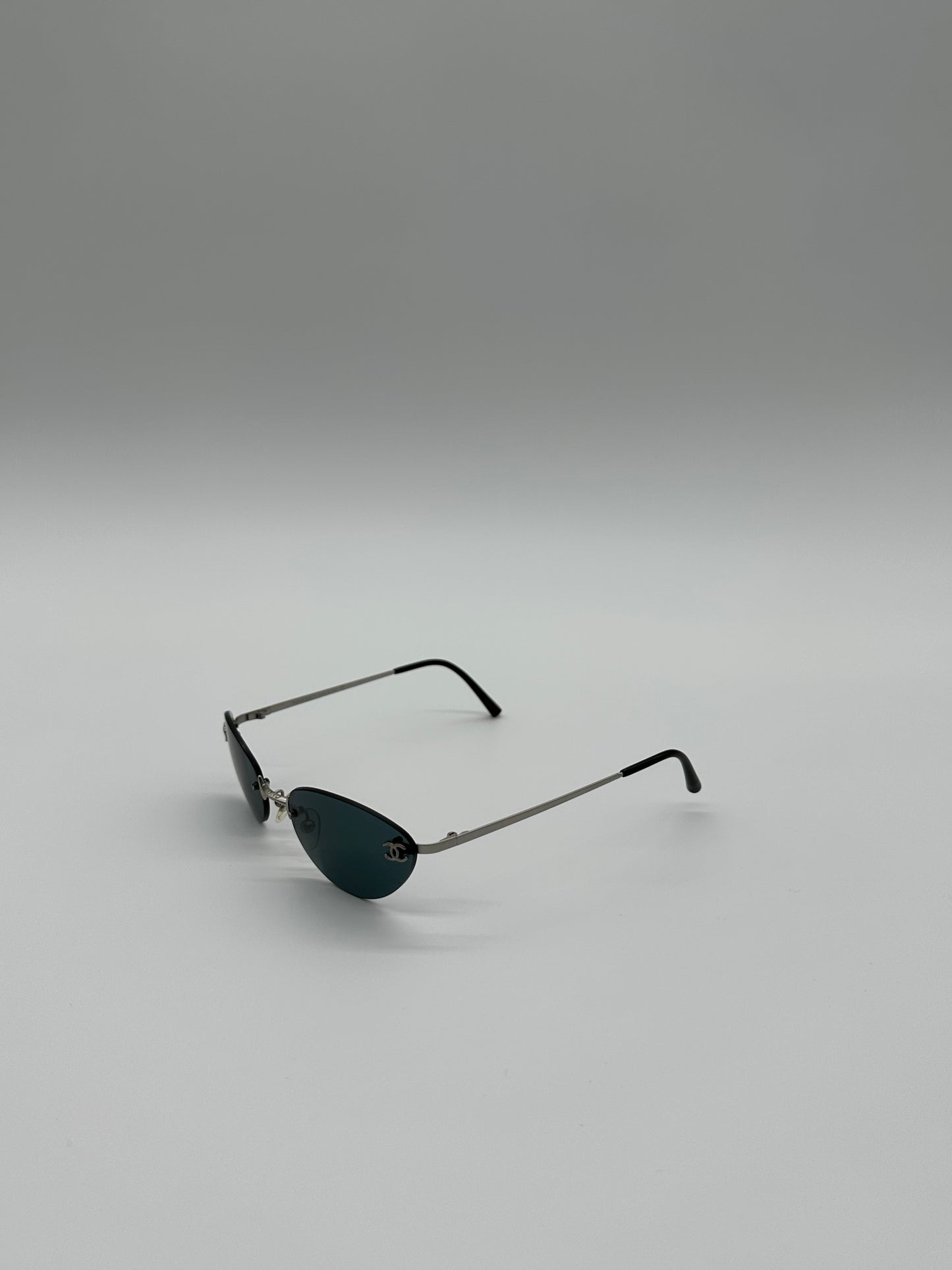 Vintage black oval chanel sunglasses