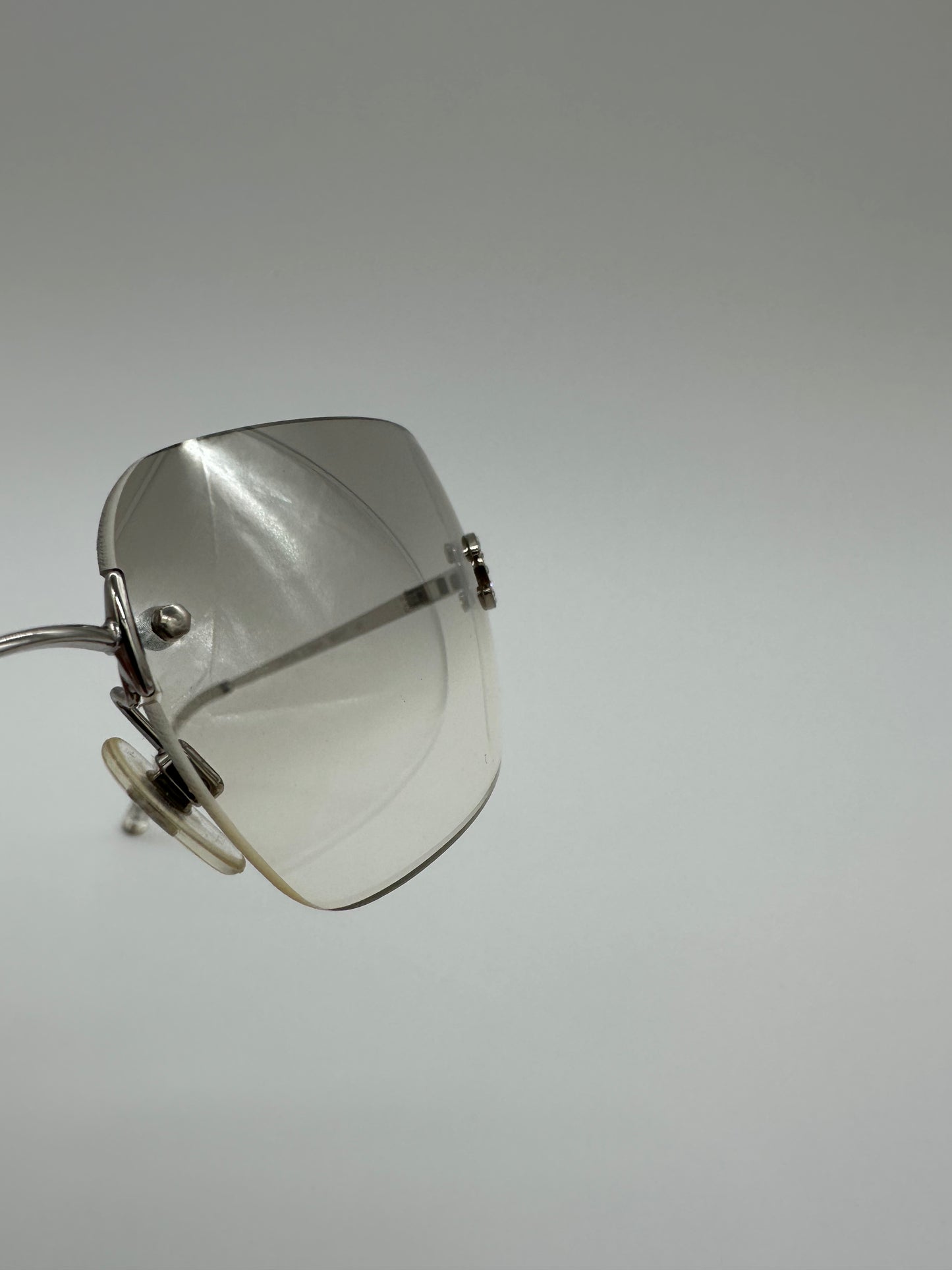 Vintage Silver rimless chanel sunglasses