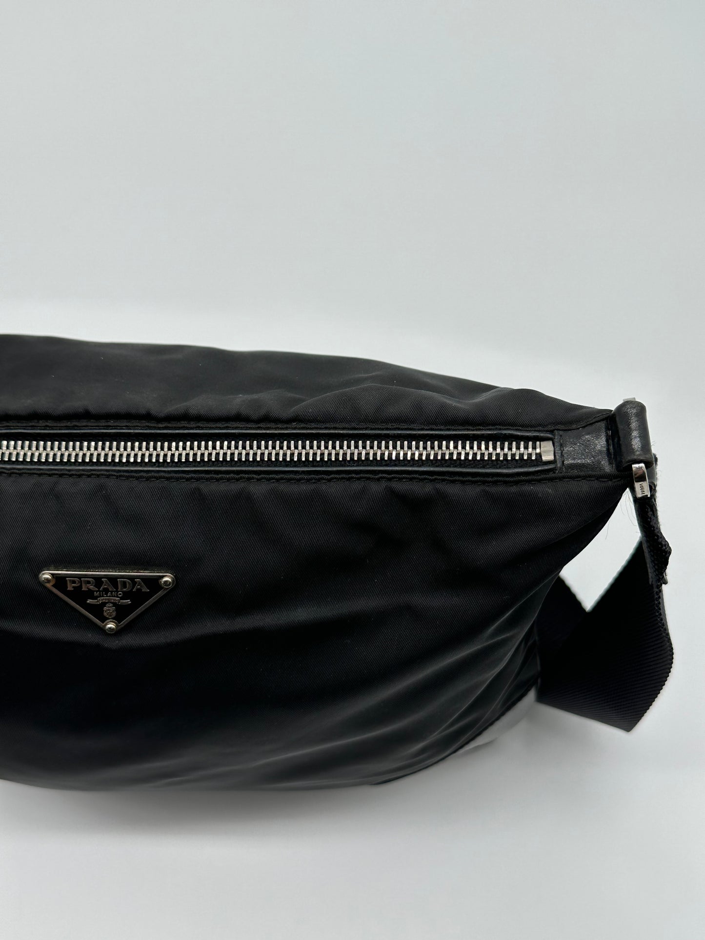 Vintage black prada messenger bag