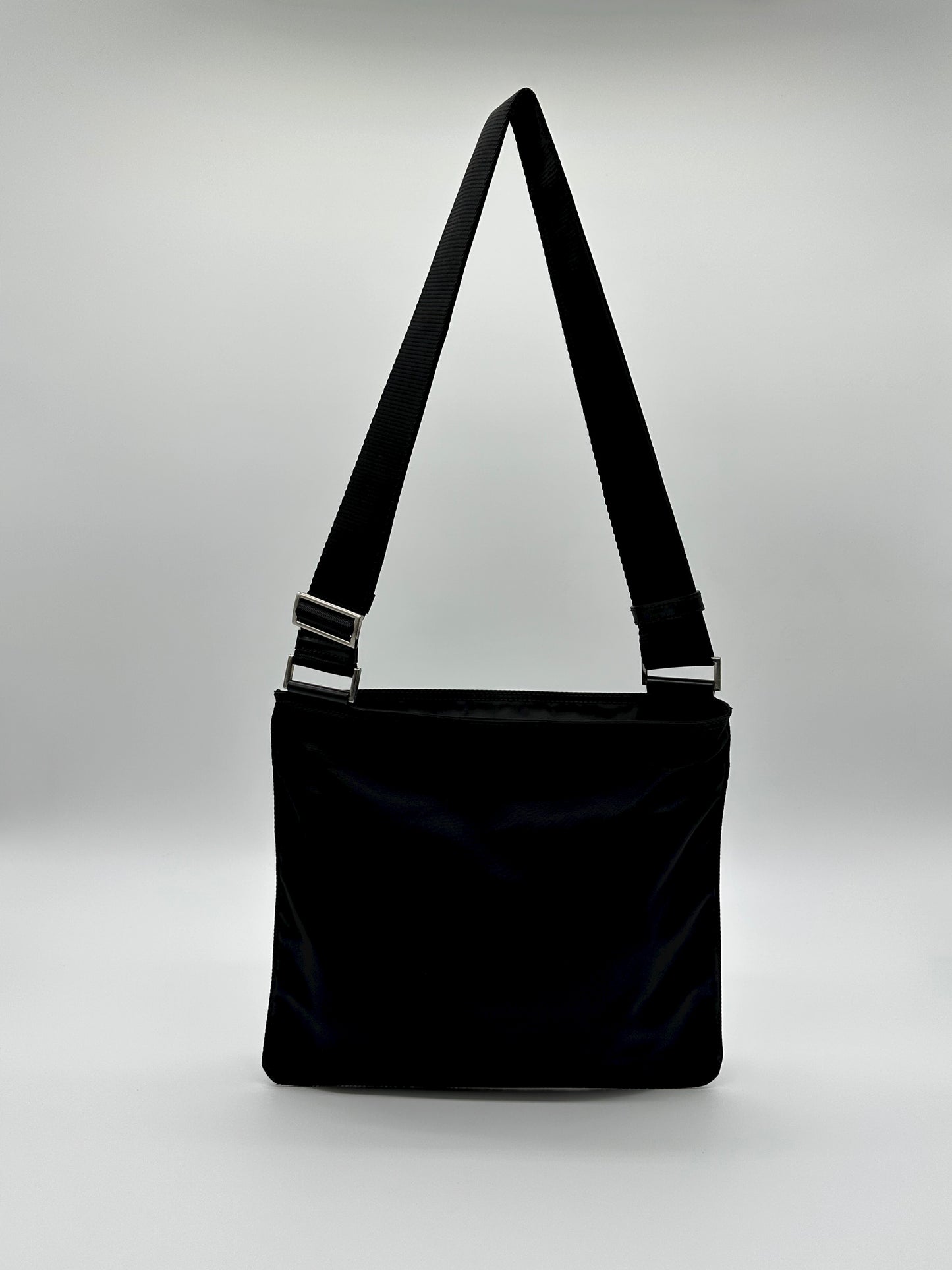 Vintage black prada messenger bag