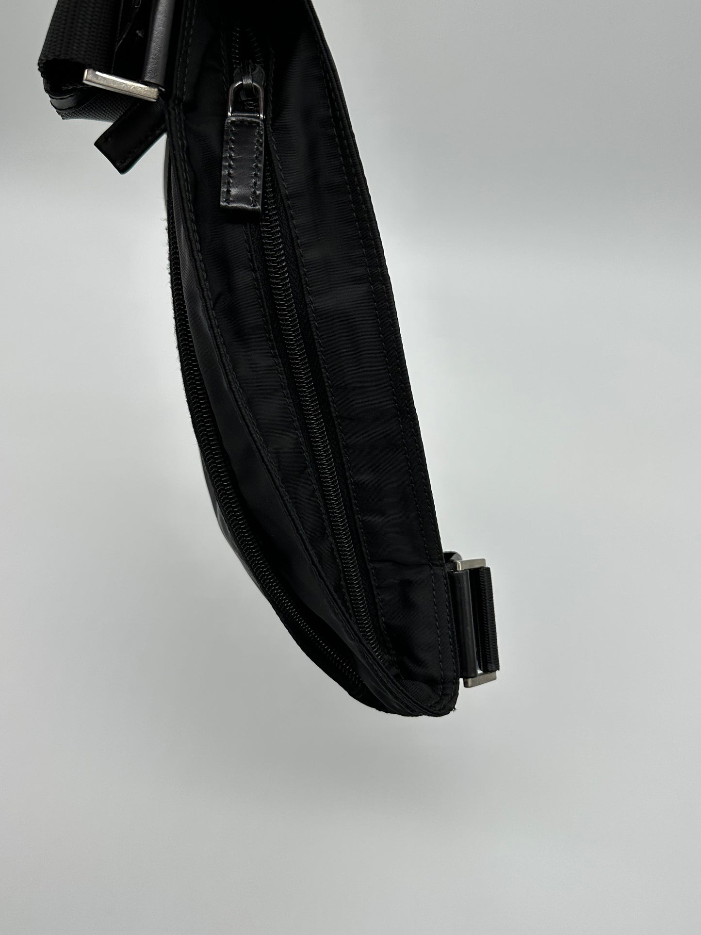 Vintage black prada messenger bag