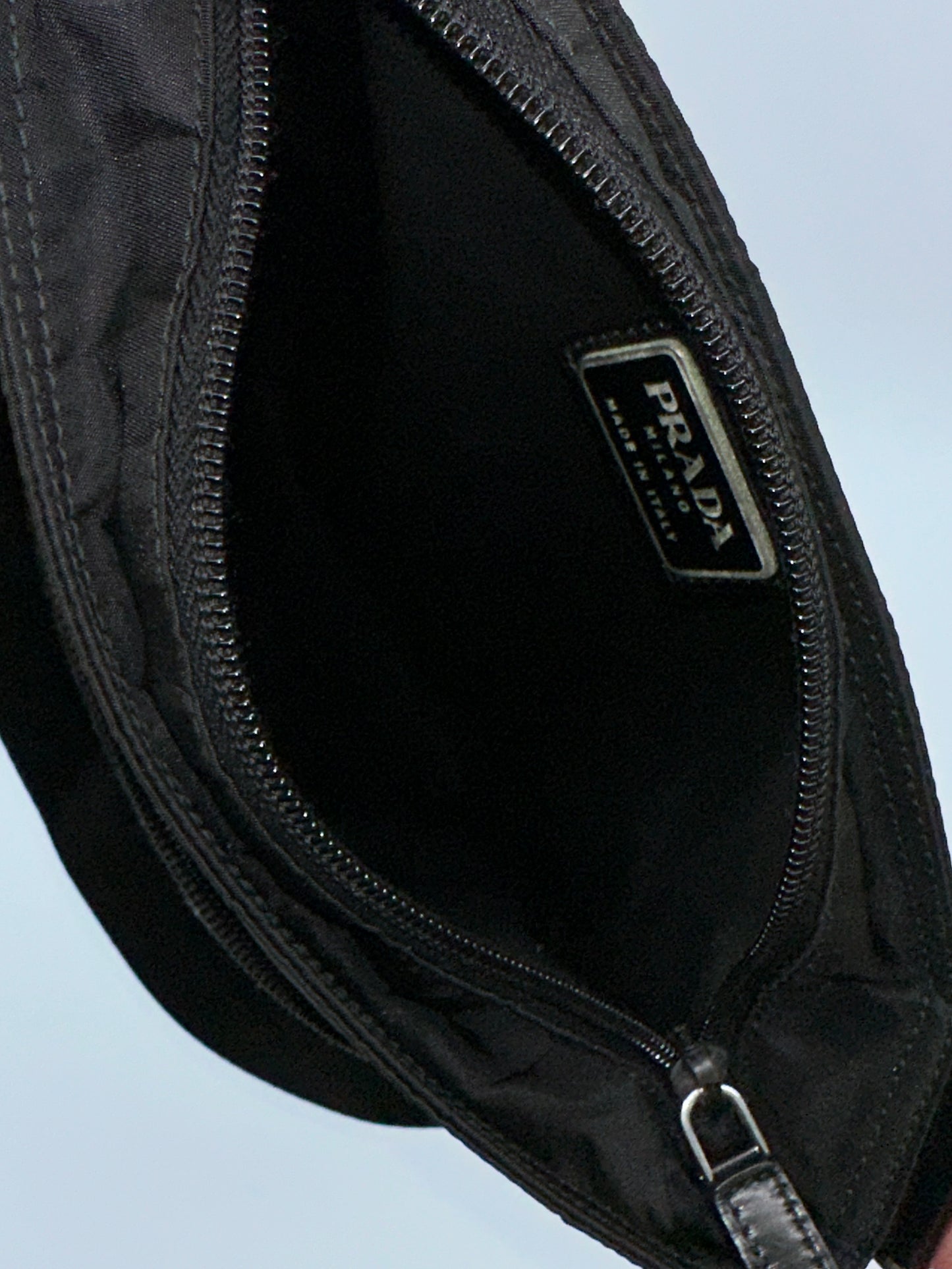 Vintage black prada messenger bag