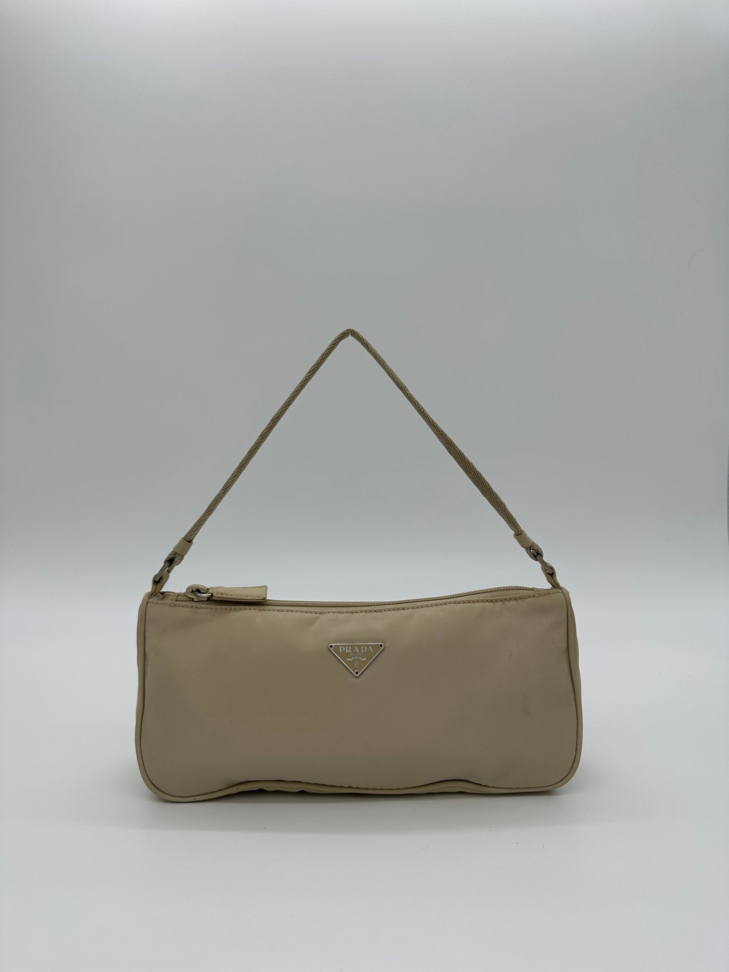 Cream Prada 90s Shoulder Bag