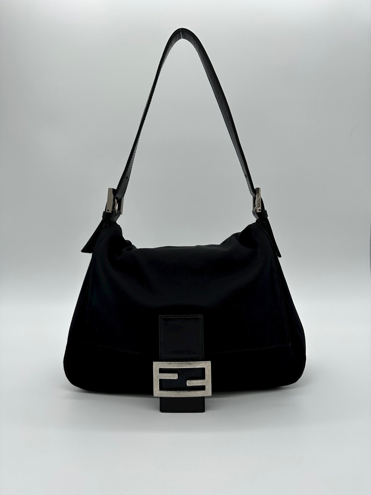 Black Fendi Mamma Baguette