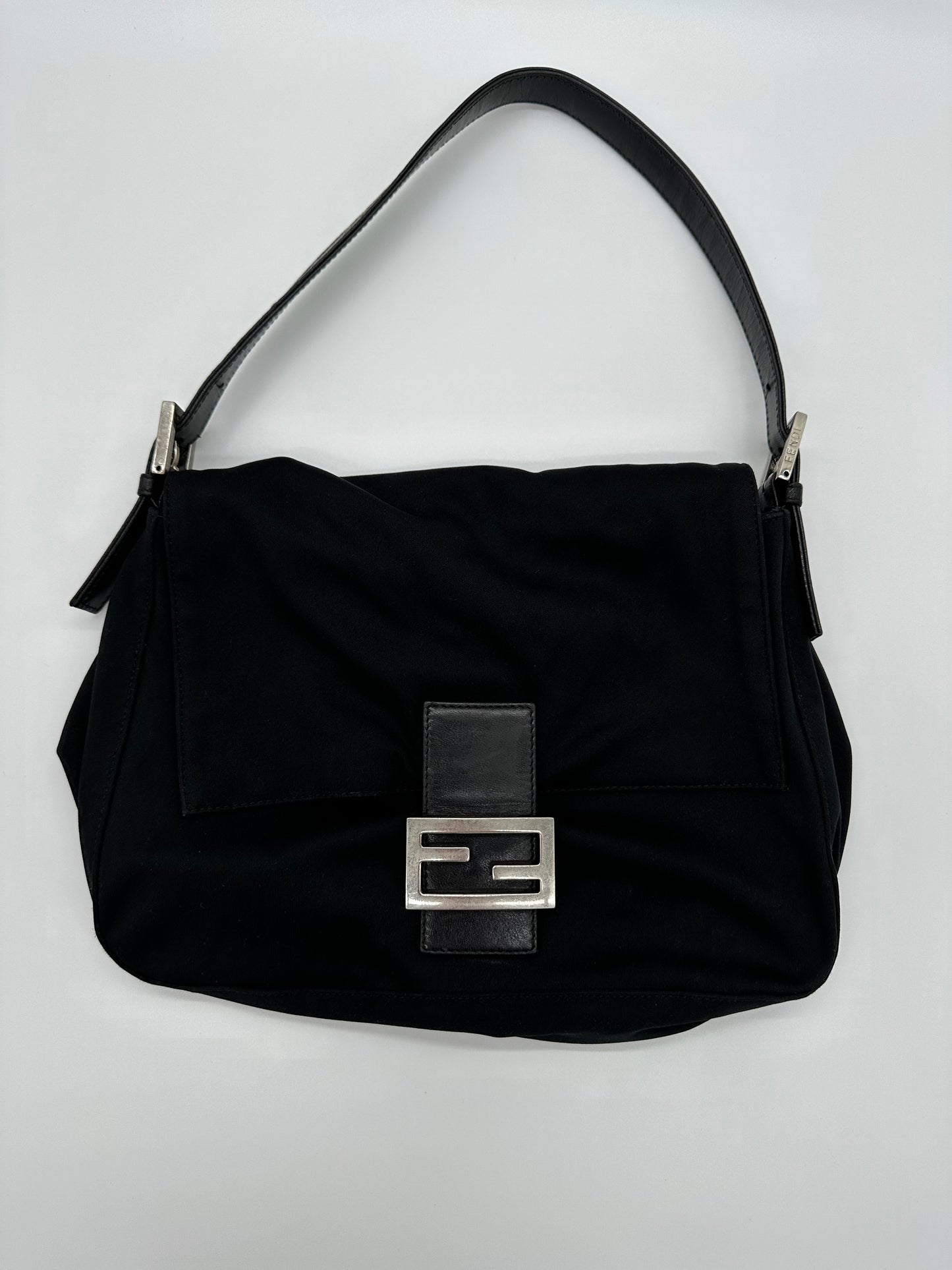Black Fendi Mamma Baguette
