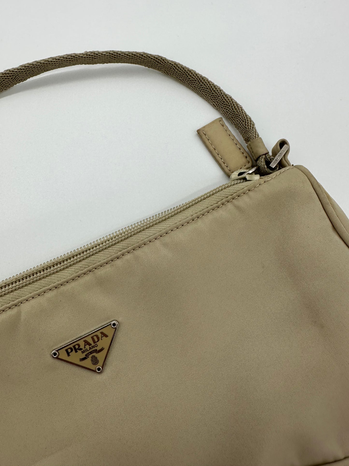 Cream Prada 90s Shoulder Bag