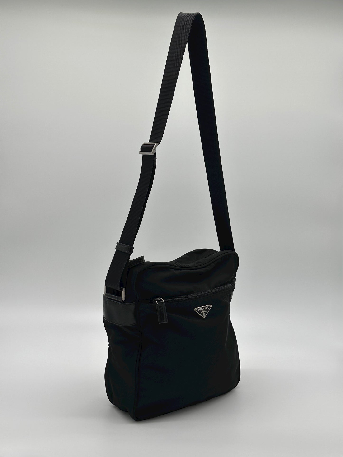 Vintage Black Prada Messenger Bag