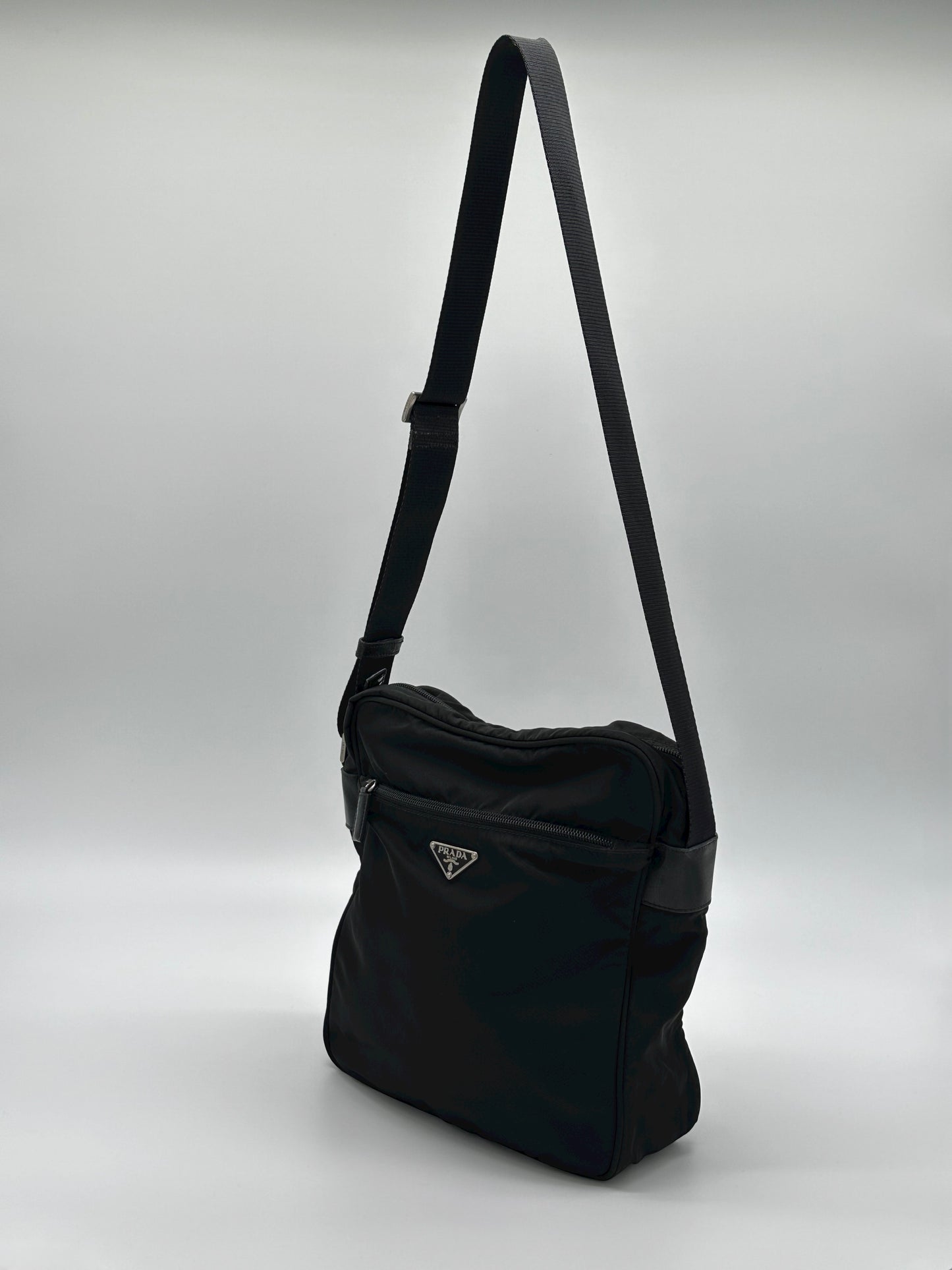 Vintage Black Prada Messenger Bag