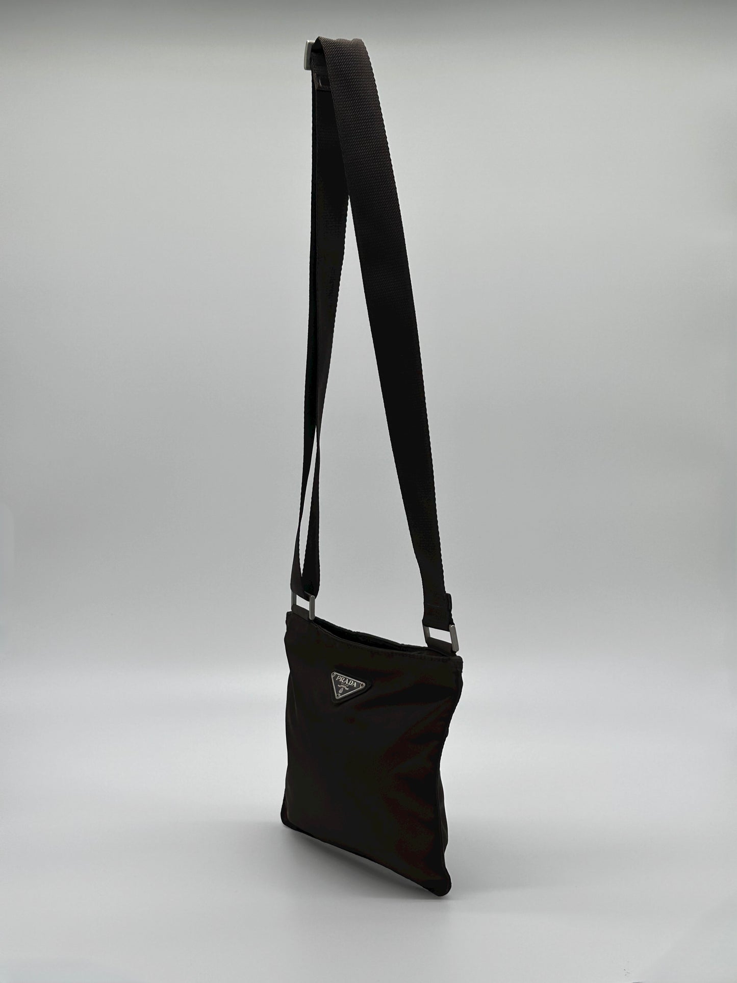 Vintage Brown Prada Messenger Bag