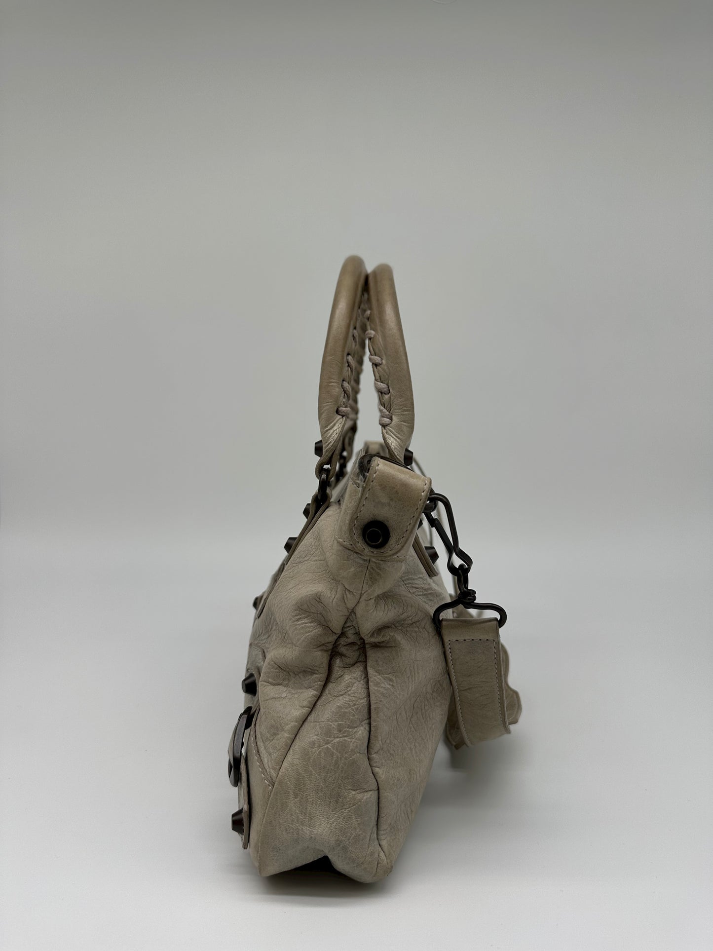 Vintage white balenciaga city bag