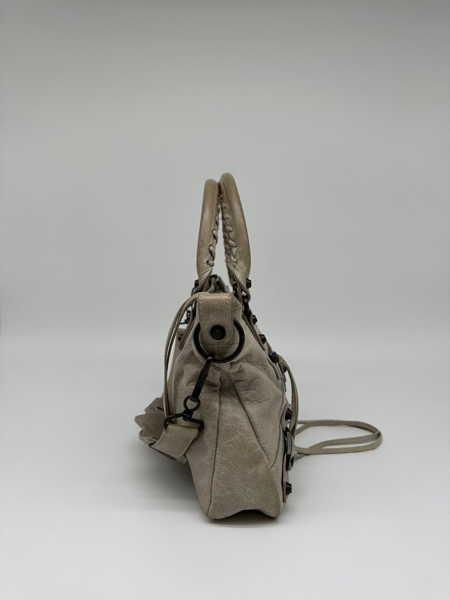 Vintage white balenciaga city bag