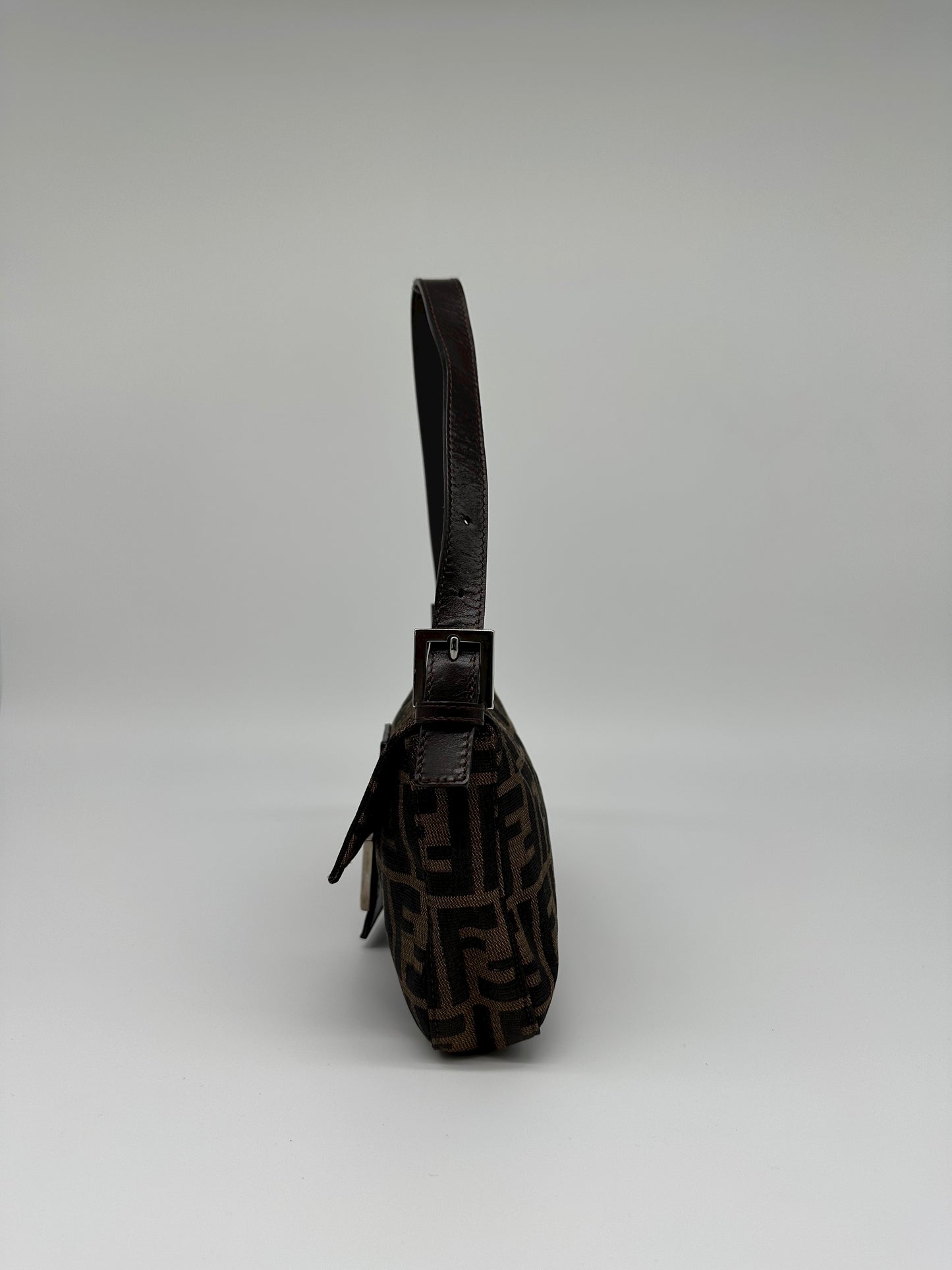 vintage fendi brown monogram baguette