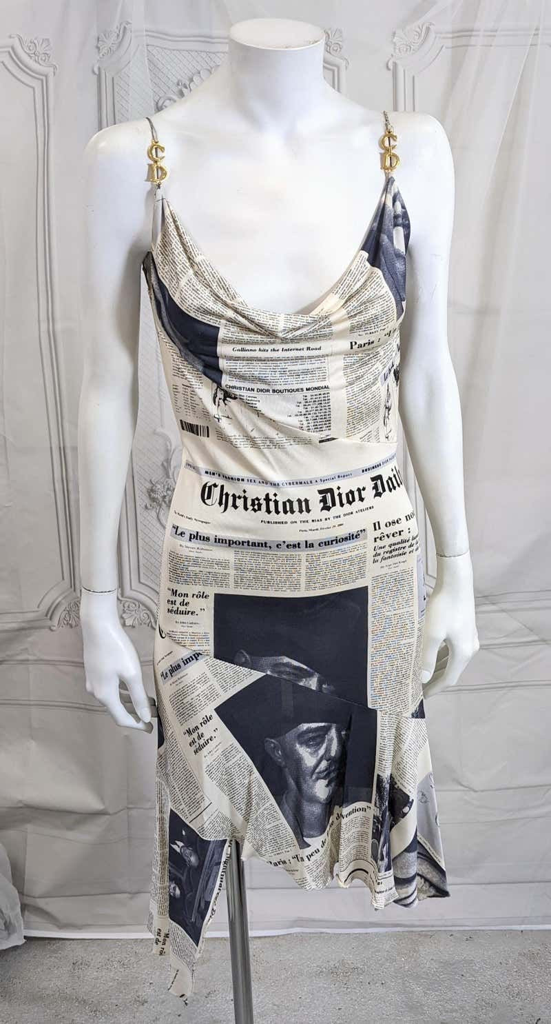 dior galliano newspaper dress
