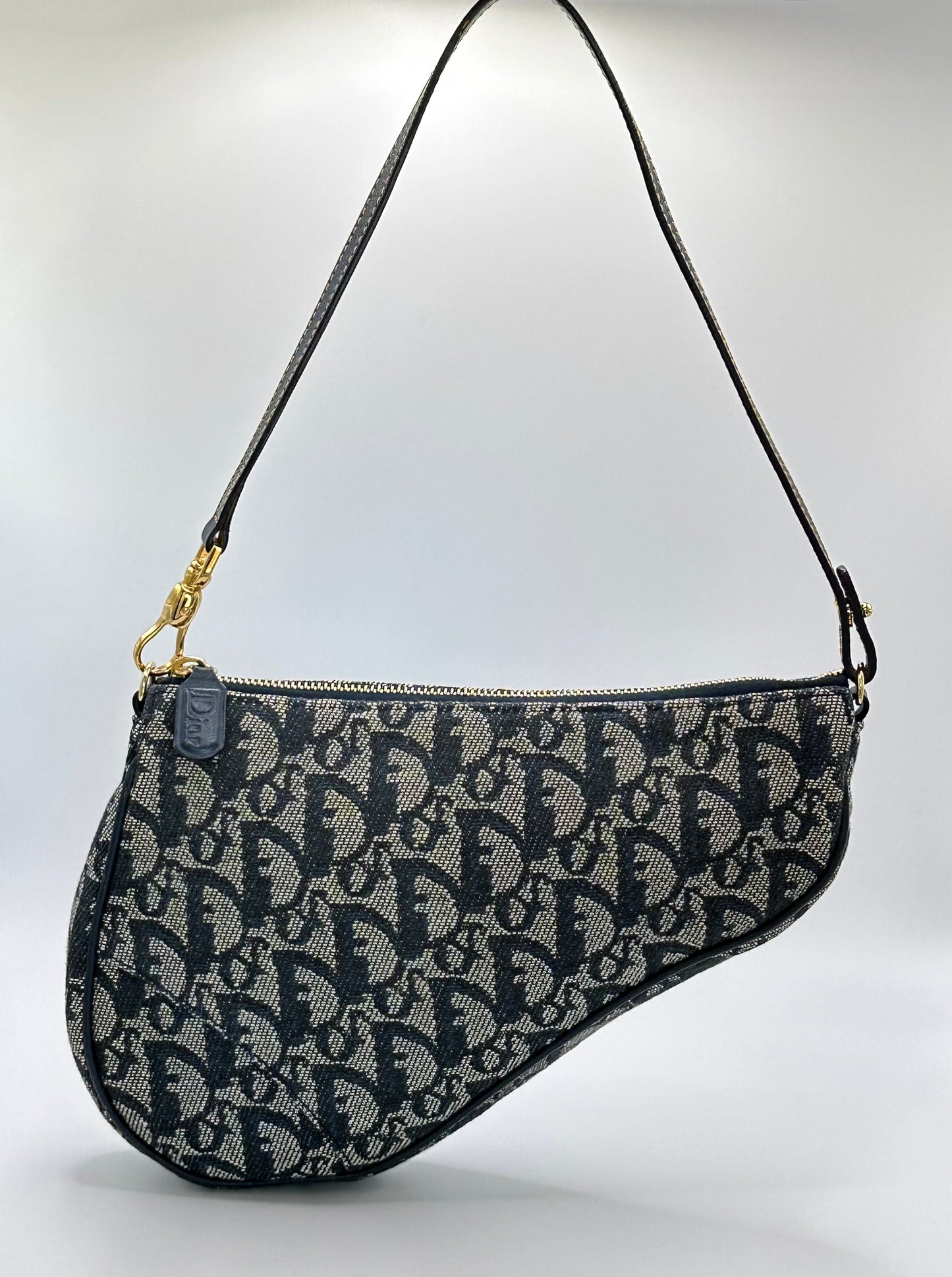 Navy Dior Saddle Bag