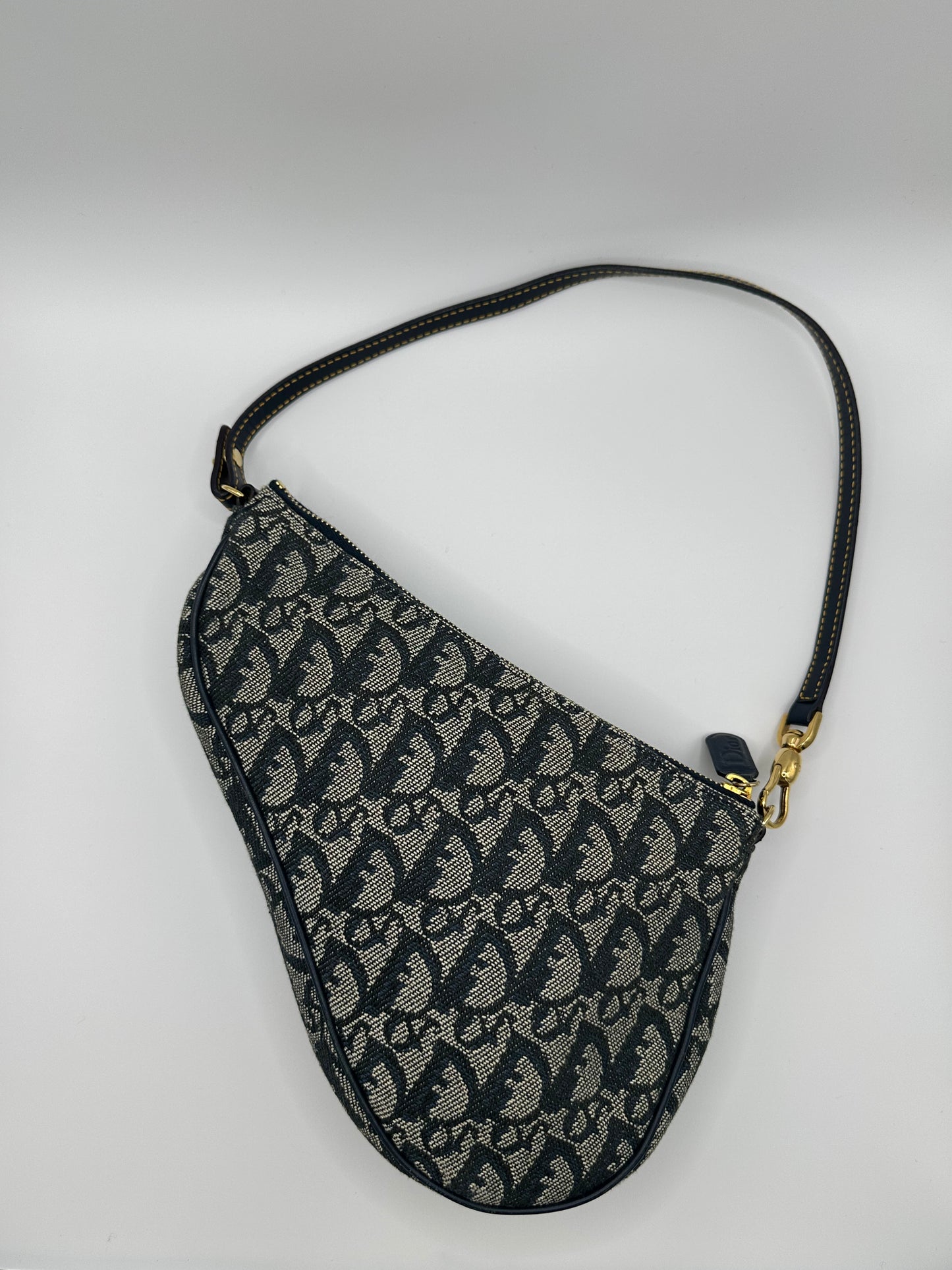 Navy Dior Saddle Bag