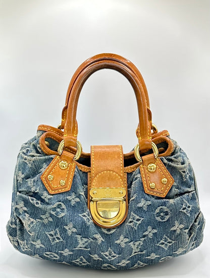 Louis Vuitton Denim Pleaty Bag Front photo