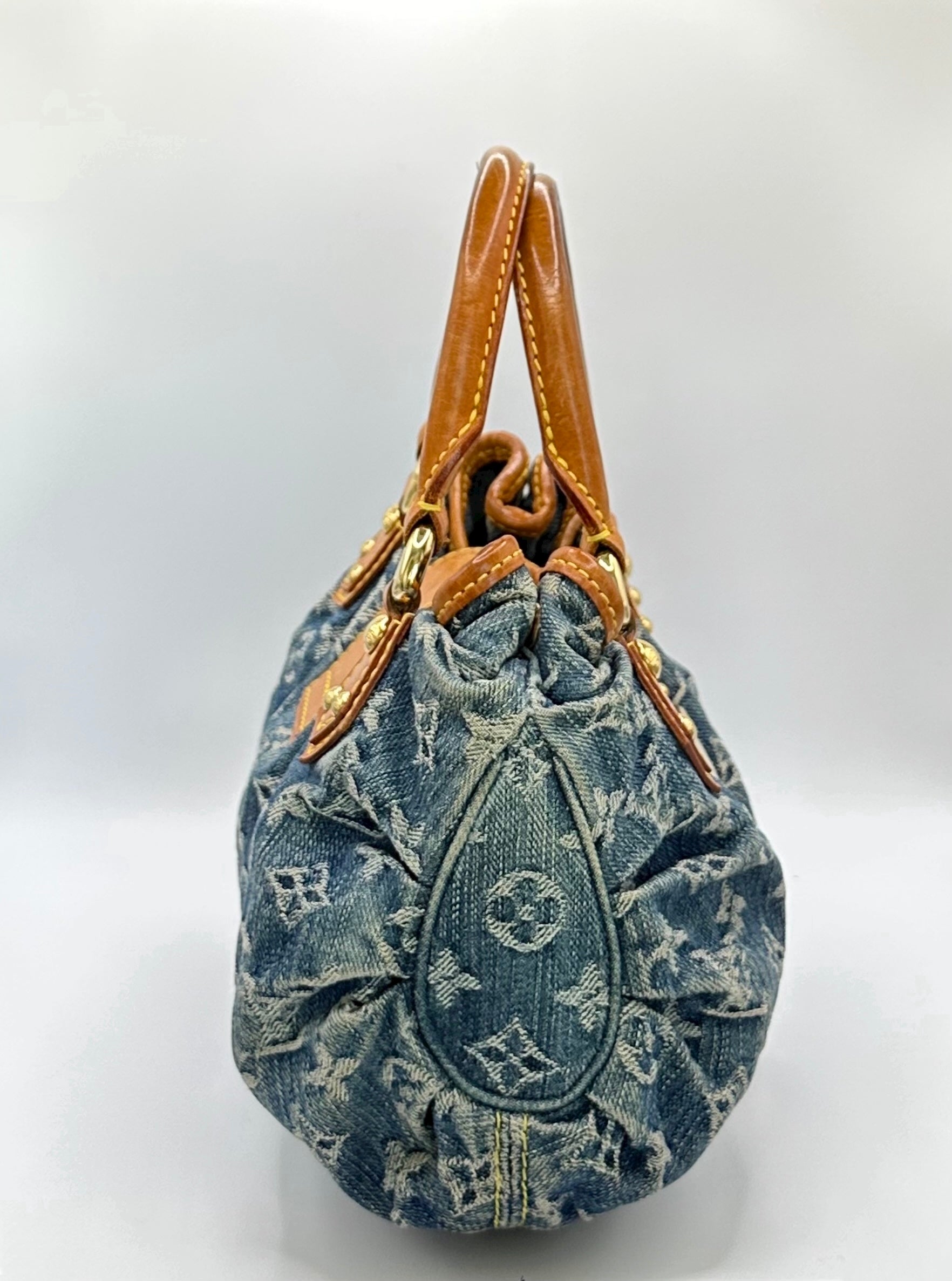 Louis Vuitton Denim Pleaty Bag SIDE photo