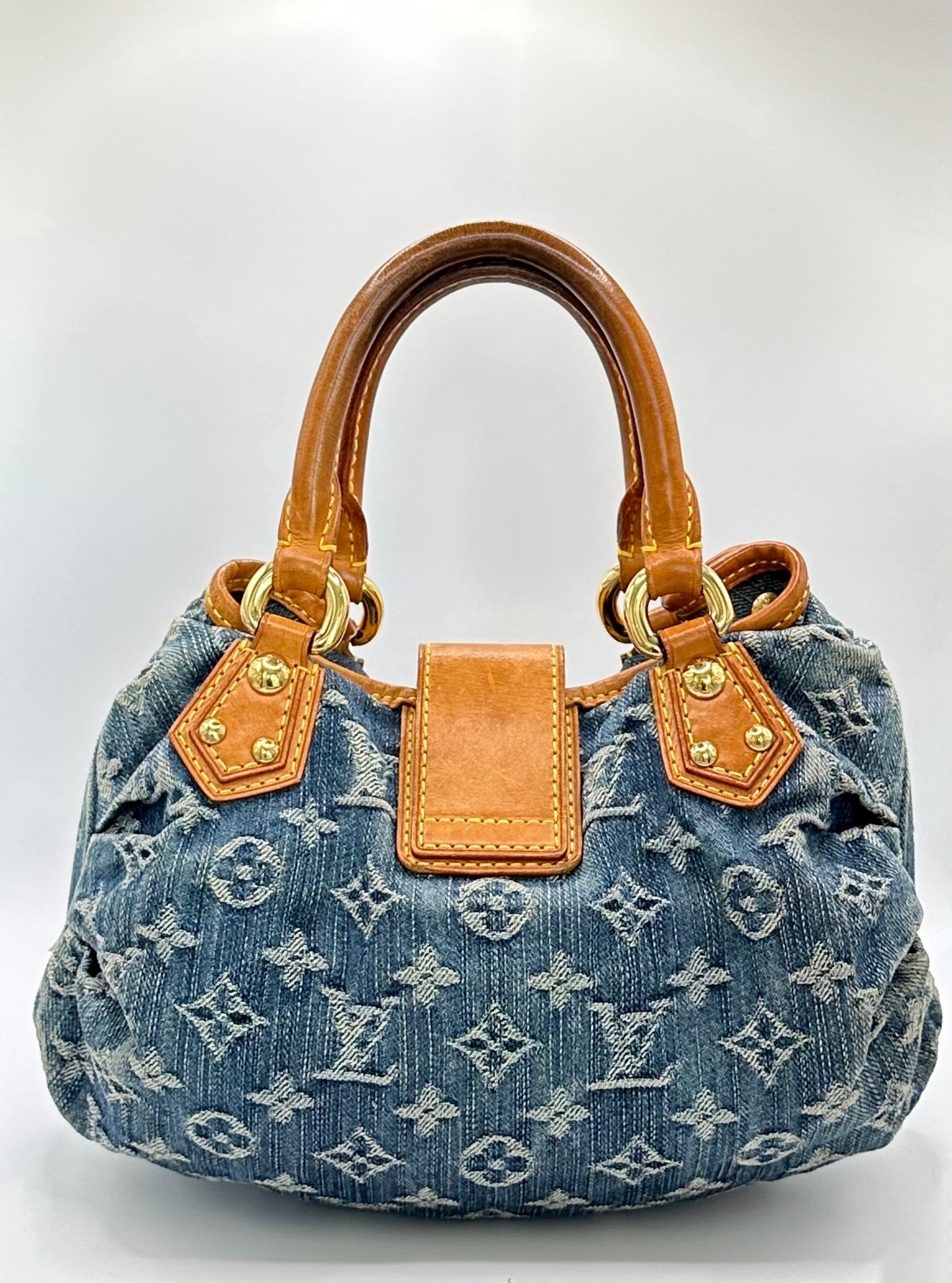 Louis Vuitton Denim Pleaty Bag Bacj photo