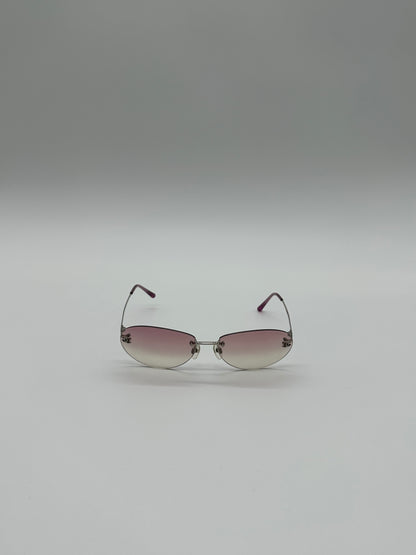 Vintage Pink Oval Chanel Sunglasses
