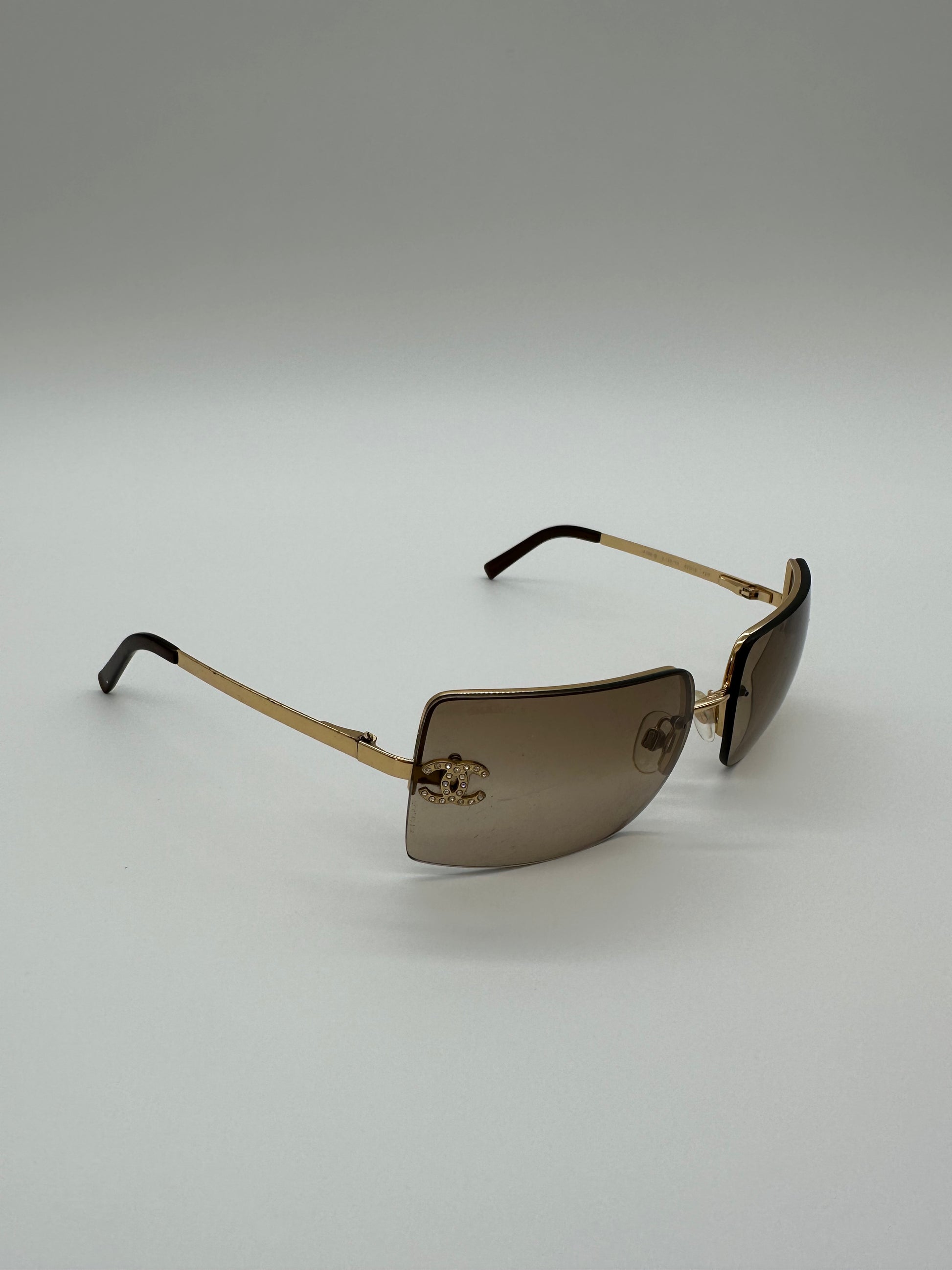 Gold Rimmed Chanel Sunglasses