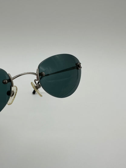 Vintage black oval chanel sunglasses