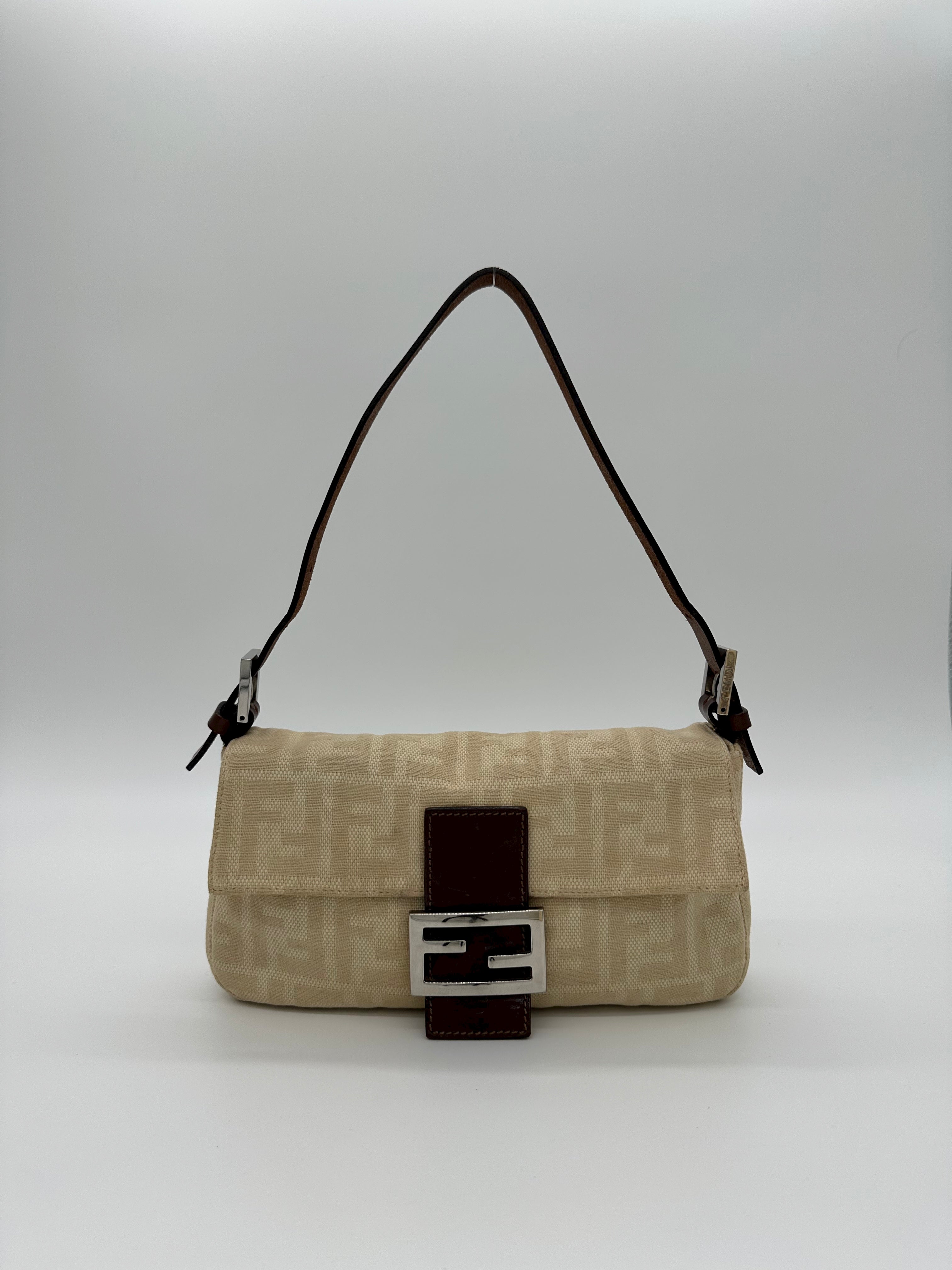 Shop Cream Fendi Baguette Vintage Designer Handbags Dublin by nothing new