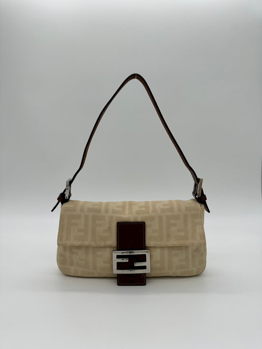 Cream Fendi Baguette