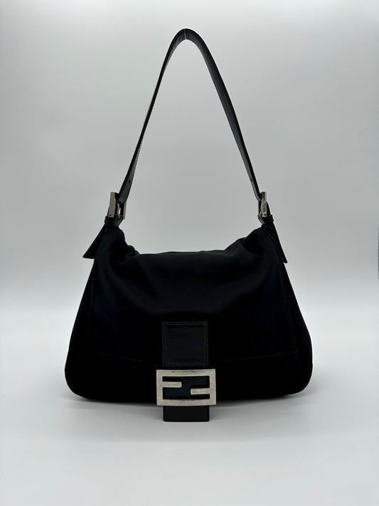 Black Fendi Mamma Baguette